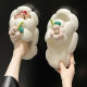 Thick-soled high-rise slippers for women in summer can wear sweet flowers and non-slip indoor home beach slippers