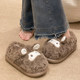 Cotton slippers Women's winter bag cute little lamb couple room home house home thick bottom plush warm cotton shoes men wearing

