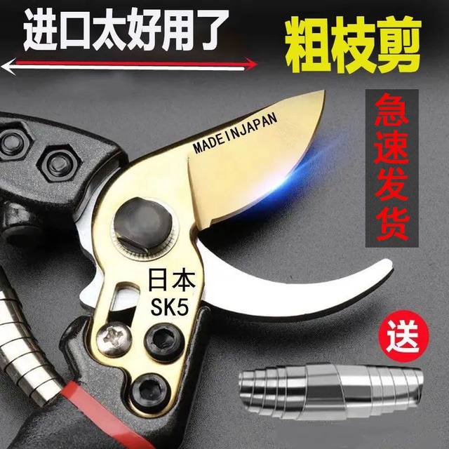 Japan's original sk5 new large scissors, large powerful pruning shears, expensive tree branch scissors, flower and tree gardening scissors