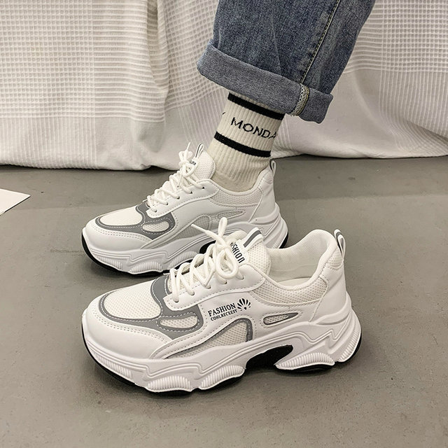 2025 Spring and Autumn Hot Thick Sole Daddy Shoes for Women in Autumn and Winter High-end 2024 New Street Fried All-Match Casual Sports Shoes
