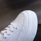Spring and summer half-slippers for women with toe caps, outer wear, inner heightening, thick-soled sponge cake, 8cm heelless, white shoes, high-heeled sandals