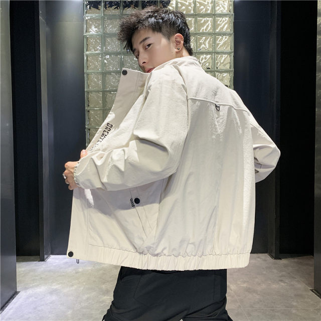Jacket Men's Spring Autumn Korean Trend Loose Works Jacket Handsome Casual Universal Gow
