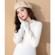 Tang Lion Half -neck sweater female 2025 spring new Korean embroidery slim body thin inside shirt shirt