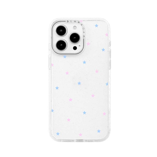 
Blue corn new sweet flowers, starry dots, suitable for iPhone 1716PRO MAX magsafe mirror magnetic suction anti-fall mobile phone case protection case