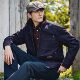 Navigare Italian small sailboat Bath style denim jacket autumn and winter new lapel cotton jacket thermal jacket