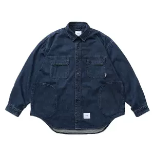 WTAPS WCPO 01/LS/COTTON DENIM 22AW 西山彻水洗牛仔衬衫外套男-Taobao