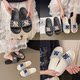 New slippers for women summer trendy exterior embroidery ny Korean version beach outdoor 2025 couple anti-slip internet celebrity one-slip stroke