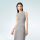 OVV spring and summer hot selling women's clothing simple and atmospheric stretch H-shaped classic round neck casual sleeveless dress