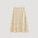 
OVV hot sale women's cotton moisture-absorbing and breathable three-dimensional floral classic slim A-line midi skirt