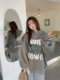 American style plush velvet thickened hooded couple sweatshirt coat for women in autumn and winter Korean lazy style loose slim hoodie top