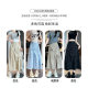 Lace-up bow skirt for women in summer new style design A-line mid-length skirt casual loose big umbrella skirt