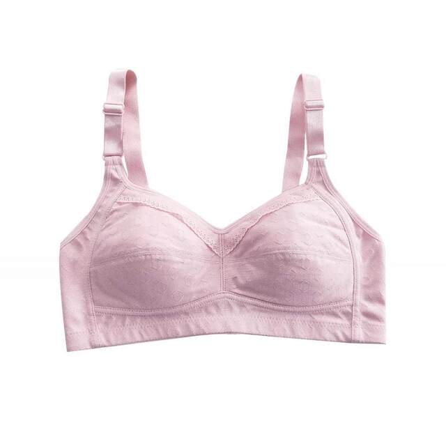 Full-cotton large-size bra thin style for developmental girls without sponges, middle-aged and elderly mothers without steel ring bra soft