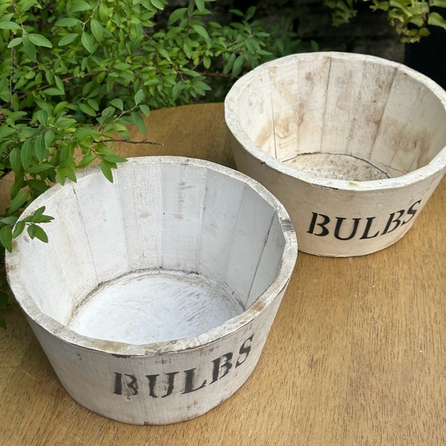 Foreign trade orphan American country style retro printed wooden round bucket basin