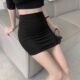 Large size hip-covered skirt for women in summer new high-waisted slim tight elastic hot girl short skirt straight skirt fat MM