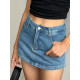wsstudios European and American style retro old denim skirt women's A-line high-waisted hot girl hip-proof short skirt