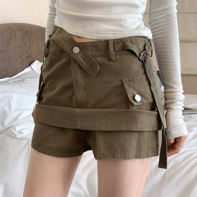 Retro high-waist denim skirt and short skirt for women autumn design hot girl tight A-line hip-pack work skirt
