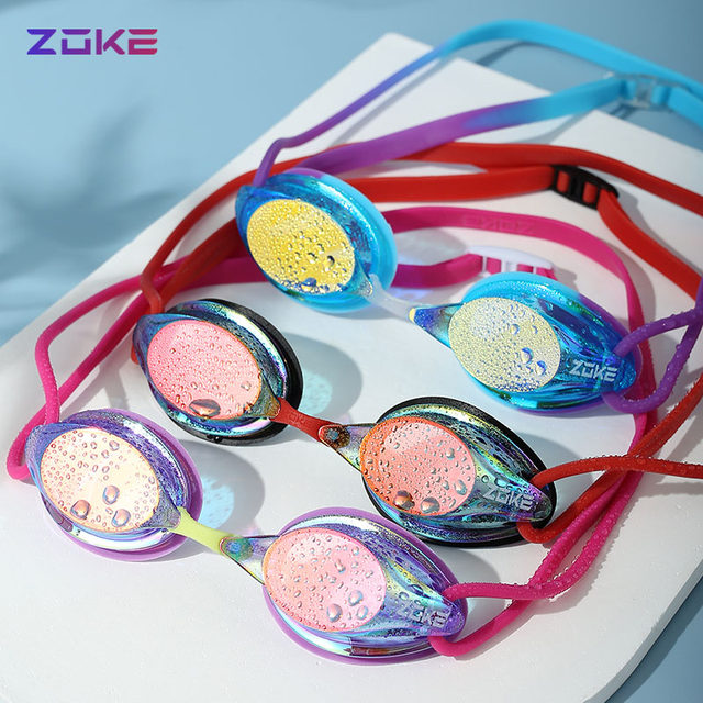 zokezhouke professional training racing competition swimming goggles for adults, children, boys and girls, high-definition waterproof and anti-fog swimming goggles