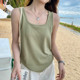 Blue round neck short-sleeved T-shirt for women in 2025 summer new high-end style with loose large-size front-shoulder half-sleeved top