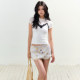 AGAM small fresh printed fake two-piece skirt pants sweet and spicy niche floral hip A-line miniskirt skirt