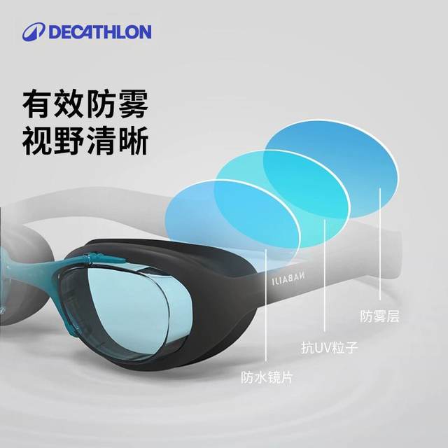 Decathlon Swimming Mirror HD Waterproof Men's Swimming Glasses Graise Girls Children's Swimming Mirror Set IVA5