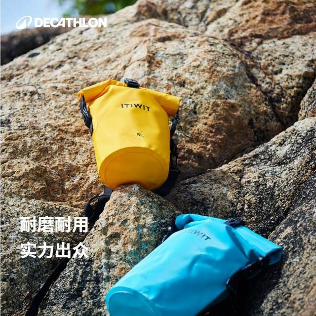Decathlon waterproof bag swimming bag waterproof bag beach bag gym bag women swimming storage bag pain bag OVKW