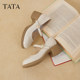TATA He and her white Mary Jane shoes for women thick heels small leather shoes for women spring new single shoes for women WGB05AQ5
