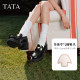 Shen Yue same TATA he and she predict the thick heel loafers women's shoes British JK small leather shoes 25 new 7GZ21AA5