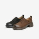 Tata British thick heel Oxford shoes women's retro single shoes small leather shoes 2024 autumn new style WU201CM4