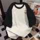 Japanese retro animation printed pure cotton short-sleeved T-shirt for women in summer 2024 new hot loose ragdoll sleeve top