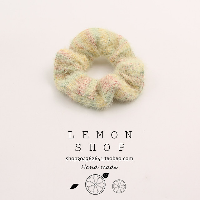 Autumn and winter Korean new plush large intestine hair circles Gentle temperament lady head rope hair rope leather jewelry net red rubber band
