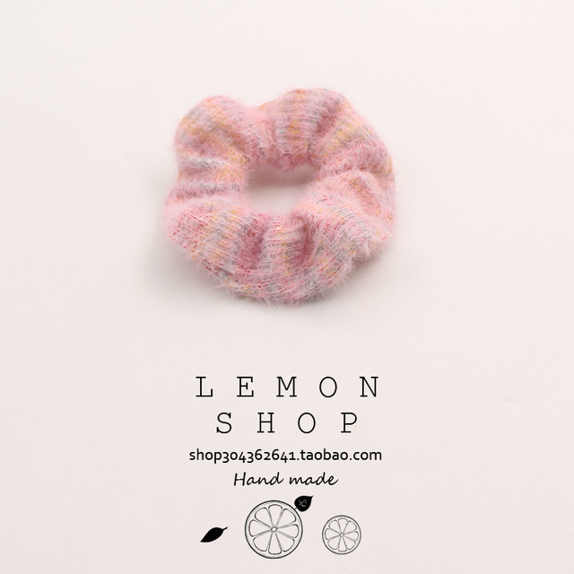 Autumn and winter Korean new plush large intestine hair circles Gentle temperament lady head rope hair rope leather jewelry net red rubber band
