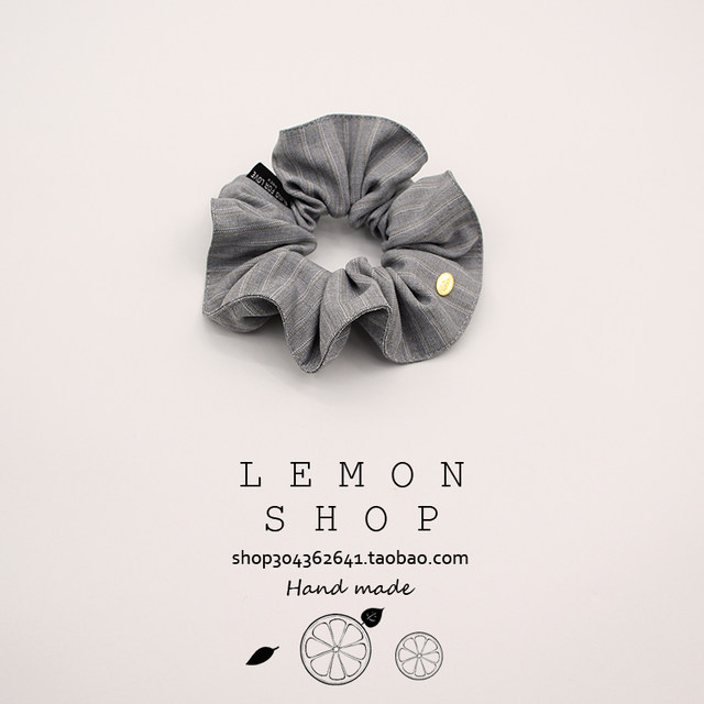 New spring and summer versatile striped large intestine hair ring fabric tied hair rubber band high-end hair rope head rope hair accessories