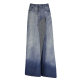 SHUISHUI ​​American street hot girl high slit denim skirt for women with niche wash and old A-line skirt