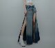 SHUISHUI ​​American street hot girl high slit denim skirt for women with niche wash and old A-line skirt