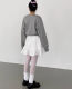Exclusive type Korean retro sweet lace lace cream white pocket design elastic cake skirt short skirt