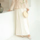 New autumn and winter women's Chinese dress, slim white skirt, new Chinese style, versatile plus pleated gauze skirt, half-body long skirt