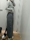 U casual work skirt retro slit skirt double pocket loose elastic waist hip long skirt women 464890
