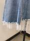 2024 summer new Korean version of pearl net yarn splicing denim skirt half -body skirt irregular short skirt shows thin A -line skirt

