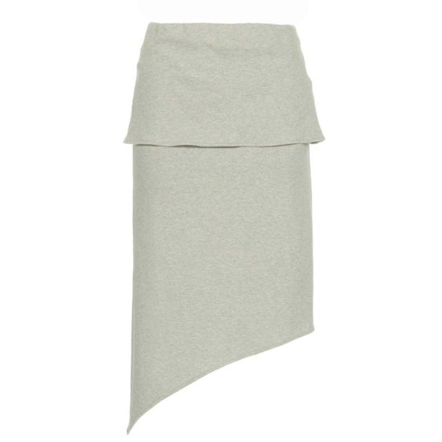 "Positive and negative two wears' designer brand 24 spring and summer crying girl asymmetric split double -layer straight half -body skirt