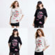 ONLY2025 summer new vibrant girly graffiti letter print loose shoulder round neck short-sleeved T-shirt for women
