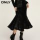 ONLY Winter Fashion Versatile Stretch Sequined Fishtail Midi Skirt Women's 123416008
