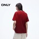 ONLY2025 summer new fashionable old printed raglan round neck loose fit pure cotton short-sleeved T-shirt for women