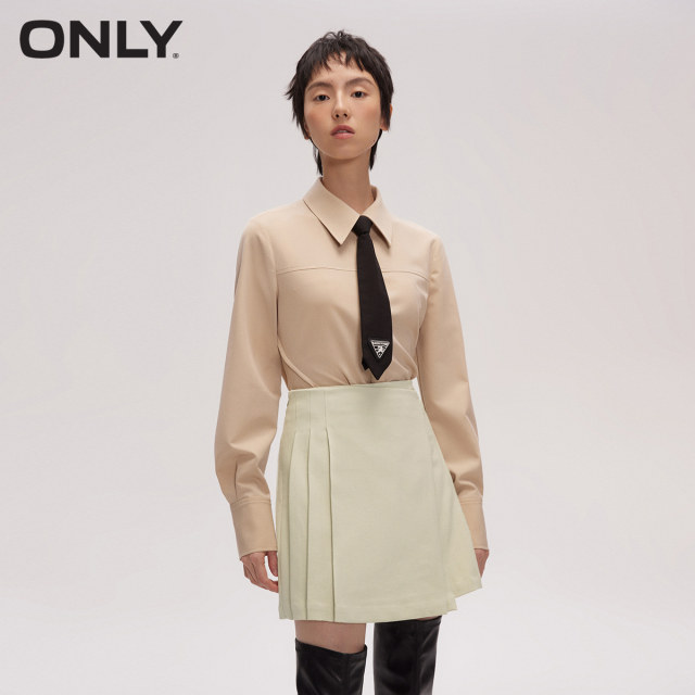 ONLY summer temperament, versatile, comfortable, fashionable and trendy, irregular college style pleated short skirt, A-line skirt for women