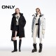 ONLY Winter 90 White Duck Down Three-proof Heat Storage Loose Long Down Jacket Women 124412023