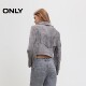 
ONLY2025 summer new wave motorcycle style design straight tassel short large lapel long sleeve leather jacket for women