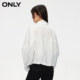 ONLY summer fashion simple drop rotator sleeve loose solid color stand collar jacket for women 124136047