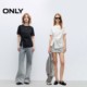 ONLY2025 summer new design three-dimensional knot hem slit exquisite slim round neck short-sleeved T-shirt for women
