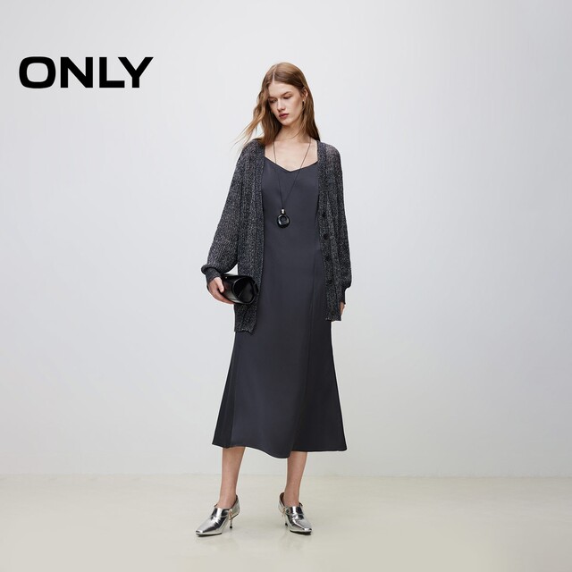 ONLY winter fashion lady knitted cardigan long skirt suit dress women 124307063