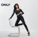 ONLY summer fashion trend high waist nine-point plush jeans for women