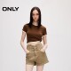 ONLY summer ballet style splicing A-line high waist shorts wide-leg jeans for women 124243053